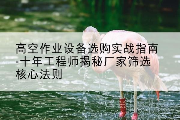 崇州剪叉式升降机厂家-高空作业设备选购实战指南-十年工程师揭秘厂家筛选核心法则