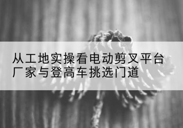 崇州电动剪叉升降平台厂家-从工地实操看电动剪叉平台厂家与登高车挑选门道